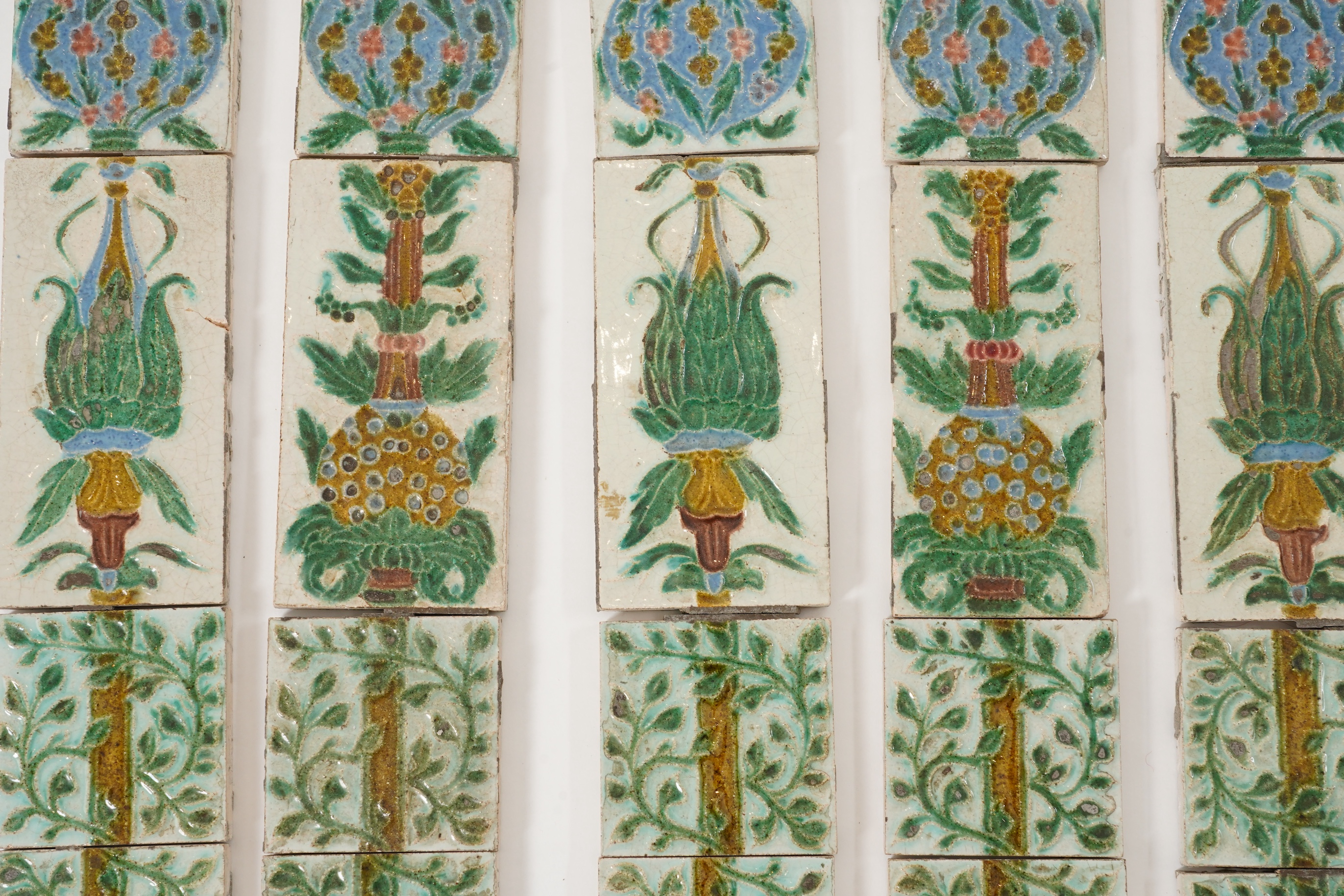 Medmenham Pottery: A quantity of Arts and Crafts tiles